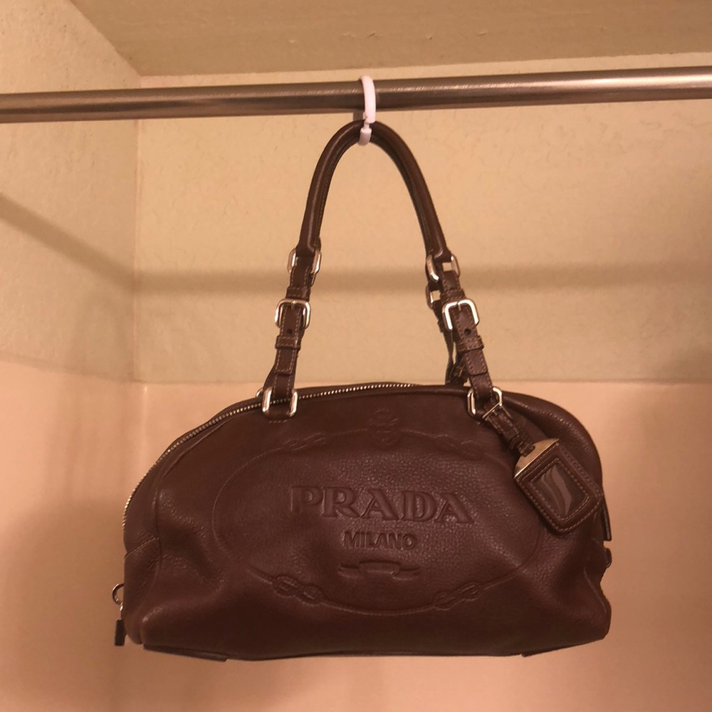 PRADA brown handbag